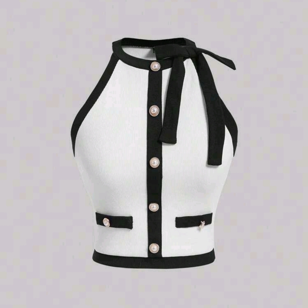 SHEIN Black and White Tank Top